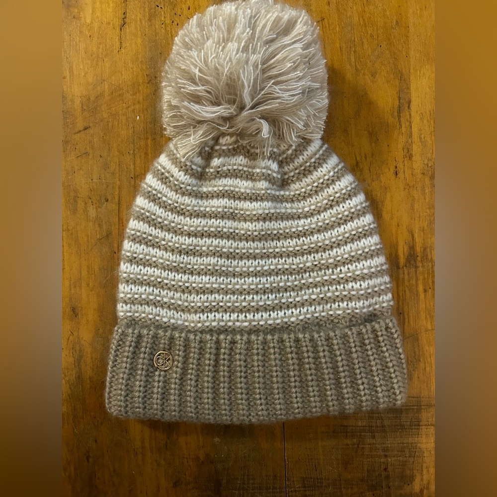 Calvin Klein Beanie with Pouf